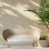 Natural Rattan 2 Seater Sofa